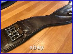 Total Saddle Fit Shoulder Relief Brown All Leather Dressage Girth Size 30