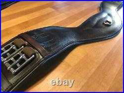 Total Saddle Fit Shoulder Relief Brown All Leather Dressage Girth Size 30