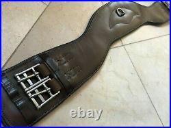 Total Saddle Fit Shoulder Relief Brown All Leather Dressage Girth Size 32