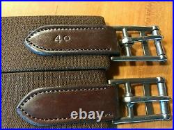 Total Saddle Fit Shoulder Relief Brown All Leather Girth Size 40