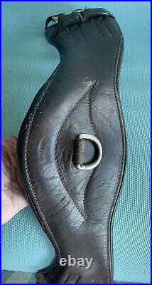 Total Saddle Fit- Shoulder Relief- Brown Leather Dressage Girth- size 22