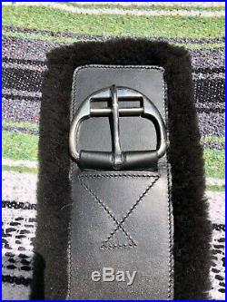 Total Saddle Fit Shoulder Relief Cinch 30 Black with Black Fleece Liner