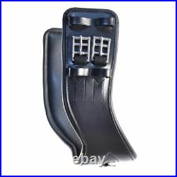 Total Saddle Fit Shoulder Relief Dressage Girth Top Notch Leather Black 24