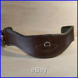 Total Saddle Fit- Shoulder Relief Girth Dressage, Size 32, Brown Leather