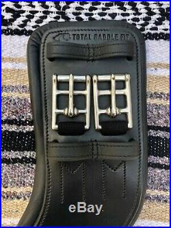 Total Saddle Fit StretchTec Dressage Girth 22 Black Black Leather Liner