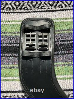 Total Saddle Fit StretchTec Dressage Girth 24 Black Black Leather Liner