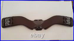 Total Saddle Fit StretchTec English Girth-Brown/Brown Leather liner 30