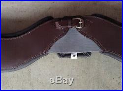 Total Saddle Fit StretchTec Leather Brown Dressage Girth 28