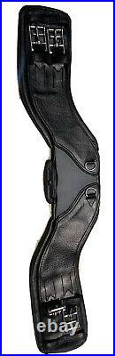 Total Saddle Fit StretchTec Leather Dressage Girth Black 26