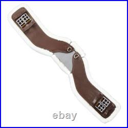 Total Saddle Fit StretchTec Shoulder Relief Brown Girth with White Fleece NEW
