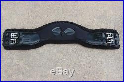 Total Saddle Fit leather Shoulder relief dressage girth with sheepskin cover 28