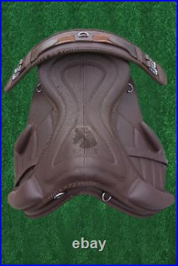 Treeless Freemax Horse Leather Brown Softy Saddle 14-19 inch With Matching Girth