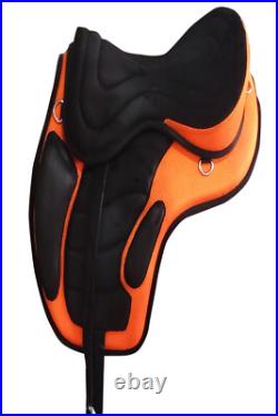 Treeless Freemax Horse Leather Tan Softy Saddle 12 inch to 19 inch With Matching