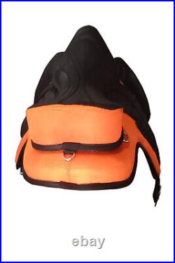 Treeless Freemax Horse Leather Tan Softy Saddle 12 inch to 19 inch With Matching Treeless Freemax Horse Leather Tan Softy Saddle 12 inch to 19 inch With Matching