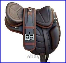 Treeless Freemax Leather Softy Brown English Saddle 14'' To 18'' F/ship