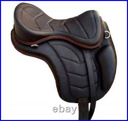 Treeless Freemax Leather Softy Brown English Saddle 14'' To 18'' F/ship