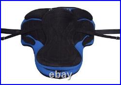Treeless Freemax Saddle Blue Horse Synthetic English With Girth 12'' To 18'