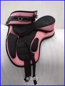 Treeless Freemax Synthetic English Horse Tack Saddle + Girth