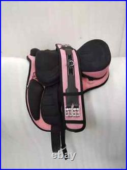 Treeless Freemax Synthetic English Horse Tack Saddle + Girth