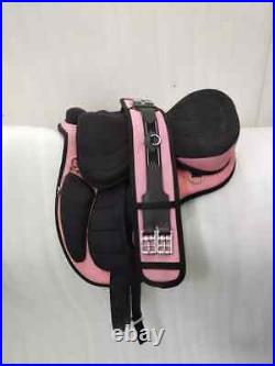 Treeless Freemax Synthetic English Horse Tack Saddle + Girth