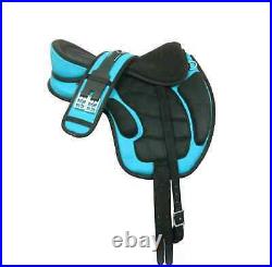 Treeless Freemax Synthetic Horse Saddle English Saddle + Girth + Halter Free