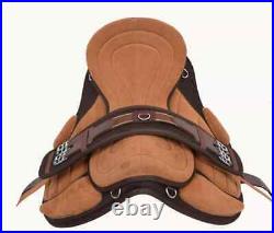 Treeless Freemax Synthetic Horse Saddle English Saddle + Girth + Stirrups