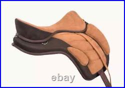 Treeless Freemax Synthetic Horse Saddle English Saddle + Girth + Stirrups