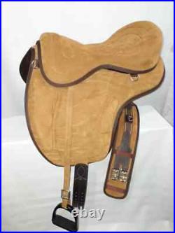 Treeless Freemax Synthetic Horse Saddle + Girth + Stirrups