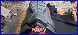 Treeless Leather Freemax horse Saddle with girth and stirrups free shipping