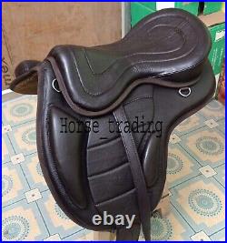 Treeless Leather Softy Horse Saddle & Tack Brown Color
