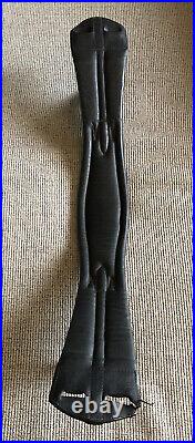 Trilogy Padded Leather Dressage Girth 24- Black-Roller Buckles
