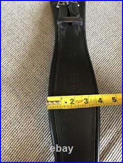 Trilogy Padded Leather Dressage Girth 24- Black-Roller Buckles