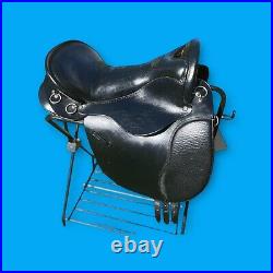 Tucker English Equitation Endurance Trail Saddle 18.5 Black/Silver