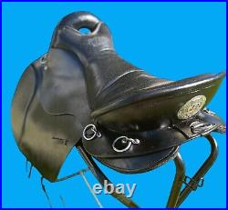 Tucker English Equitation Endurance Trail Saddle 18.5 Black/Silver