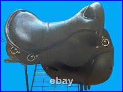 Tucker English Equitation Endurance Trail Saddle 18.5 Black/Silver