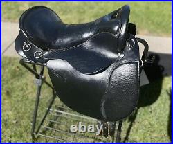 Tucker English Equitation Endurance Trail Saddle 18.5 Black/Silver