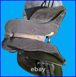 Tucker English Equitation Endurance Trail Saddle 18.5 Black/Silver