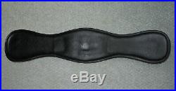 Used Black Pariani Leather Dressage Girth 23 buckle to buckle Made In Italy