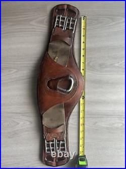 Used Devoucoux Brown Leather 22 Dressage Saddle or Mono Flap Saddle Girth