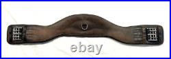 Used Total Saddle Fit Dressage Girth 32 Dark Brown Leather withBlack Padding