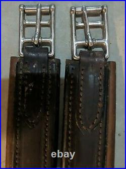 WEAVER ENGLISH LEATHER SHOW QUALITY 54 GIRTH with Overgirth Straps Nice