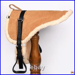 Western Horse Suede Leather Bareback Pad Breast Collar and Girth Saddle Pads B