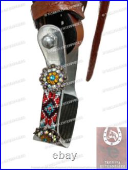 Western Leather Barrel Saddle With Free Matching Headstall Breast Collar & Cinch
