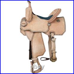 Western leather Horse Barrel Saddle with Headstall Breastplate Reins 12-18 Western leather Horse Barrel Saddle with Headstall Breastplate Reins 12-18