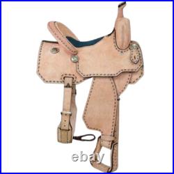 Western leather Horse Barrel Saddle with Headstall Breastplate Reins 12-18 Western leather Horse Barrel Saddle with Headstall Breastplate Reins 12-18