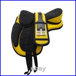 Yellow Horse Tack Treeless Freemax Synthetic Saddle + Girth (Size-14) Yellow Horse Tack Treeless Freemax Synthetic Saddle + Girth (Size-14)